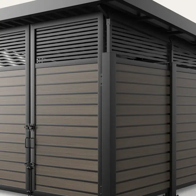 Horizontal Plankwall Wide Stiffener Roofed Enclosure