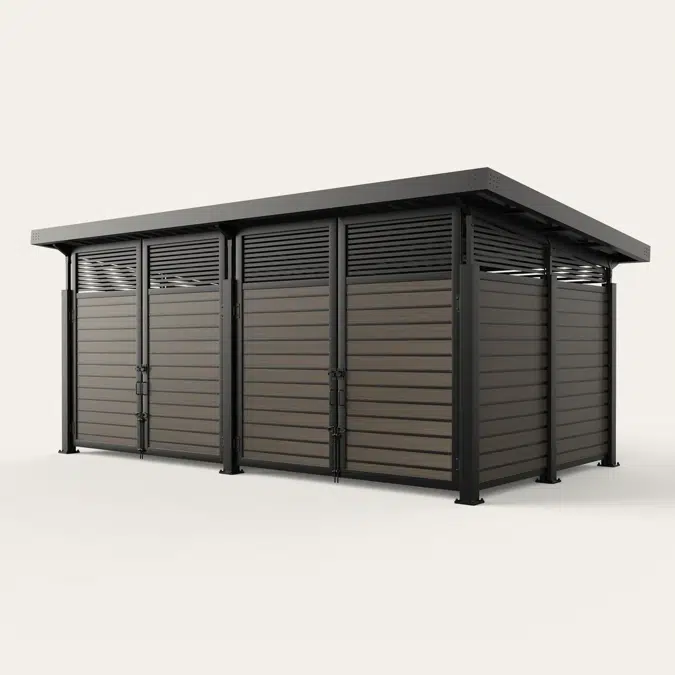 Horizontal Plankwall Wide Stiffener Roofed Enclosure