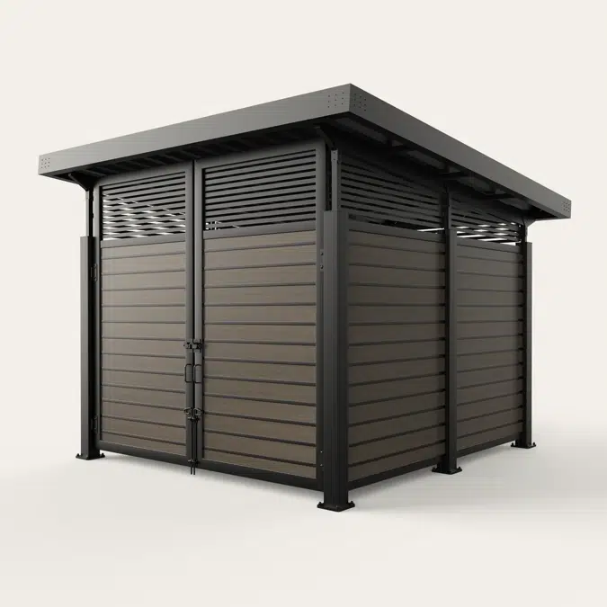 Horizontal Plankwall Wide Stiffener Roofed Enclosure