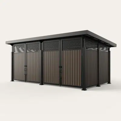 Image for Vertical Plankwall Wide Stiffener Roofed Enclosure