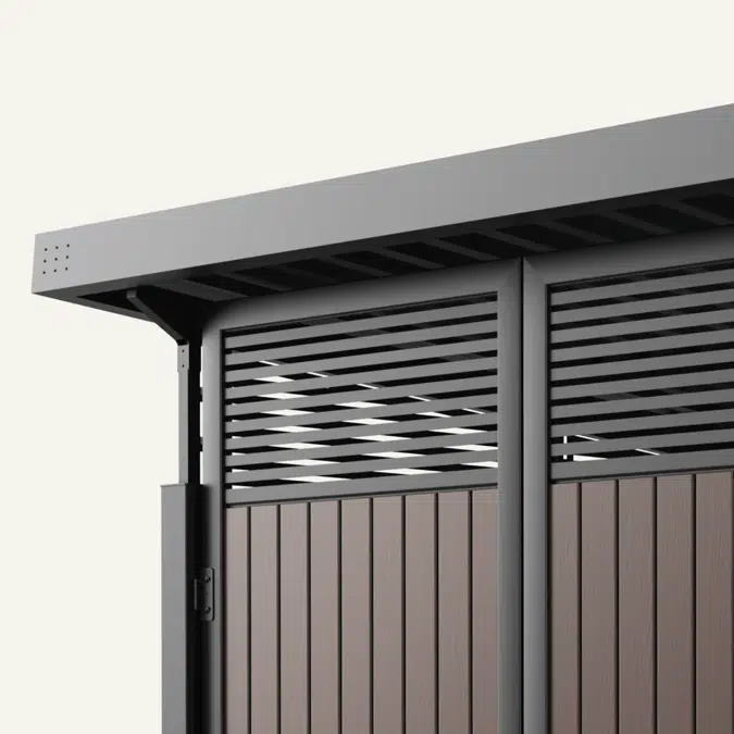 Vertical Plankwall Wide Stiffener Roofed Enclosure