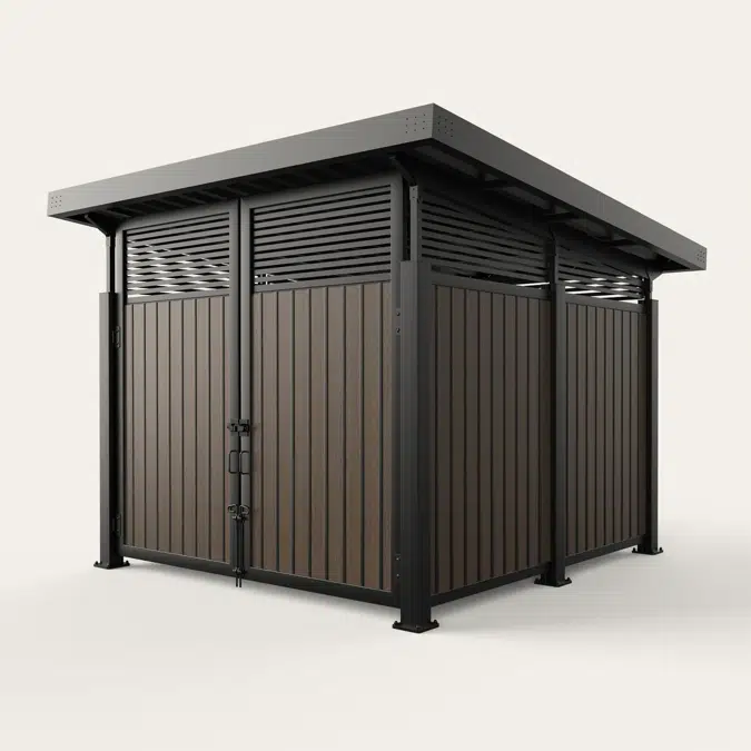 Vertical Plankwall Wide Stiffener Roofed Enclosure