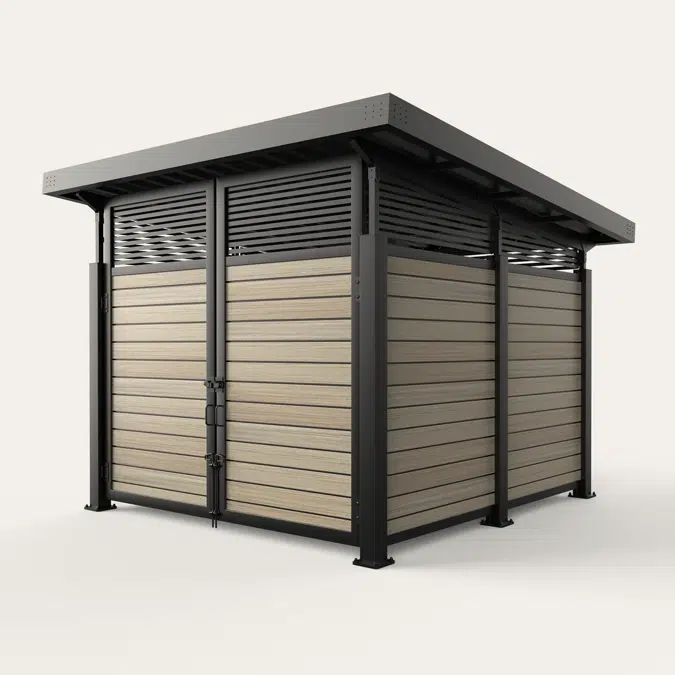 Horizontal Plankwall Roofed Enclosure
