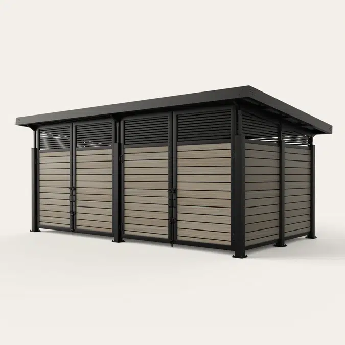 Horizontal Plankwall Roofed Enclosure
