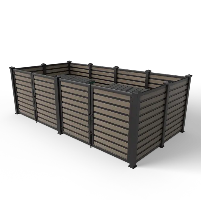 Horizontal Plankwall Wide Stiffener Open Top Enclosure