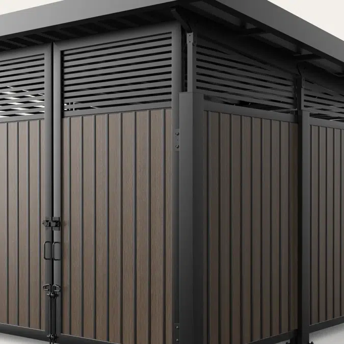 Vertical Plankwall Roofed Enclosure