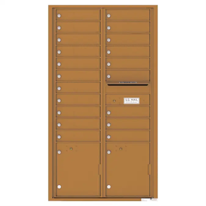 BIM objects - Free download! STD-4C Rear Load Mailbox, Max Height ...