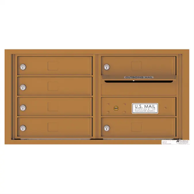 BIM objects - Free download! STD-4C Rear Load Mailbox, 04 High Suite ...