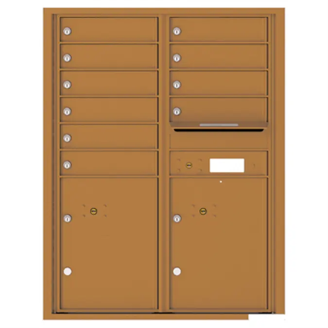 BIM objects - Free download! STD-4C Rear Load Mailbox, 11 High Suite ...