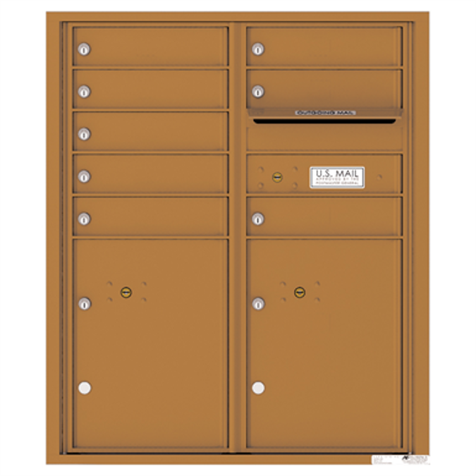 Objetos BIM - ¡Descarga gratis! STD-4C Rear Load Mailbox, ADA/USPS Max ...