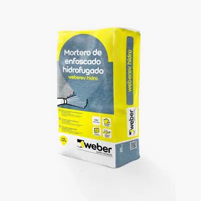 afbeelding voor Mortero de enfoscado hidrofugado - weberev hidro