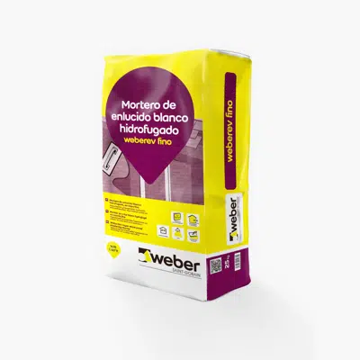 Image for Enlucido blanco hidrofugado - weberev fino