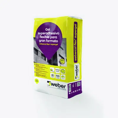 kép a termékről - Gel superadhesivo flexible y tixotrópico gran formato - webercol flex3 supergel