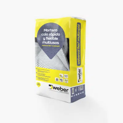 imagen para Mortero cola flexible fraguado rápido - webercol flex2 multirapid
