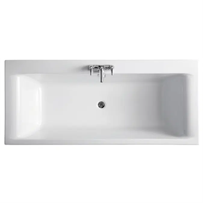 alto 170x75cm bath double ended no tapholes