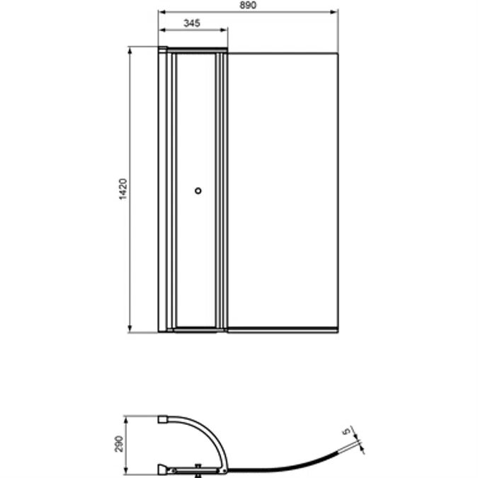 CONNECT AIR shower bath screen