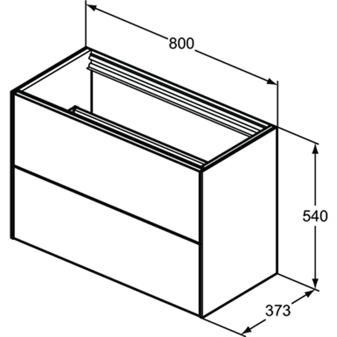 Conca BSN UN 80X37X55 2 DR NOWTOP  ANMT