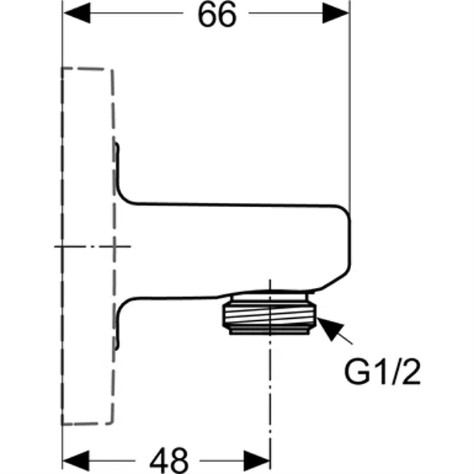 ARCHIMODULE WALL ELBOW KIT CHROME