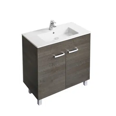 imagen para Tempo 800mm Vanity Unit With 2 Doors and Legs