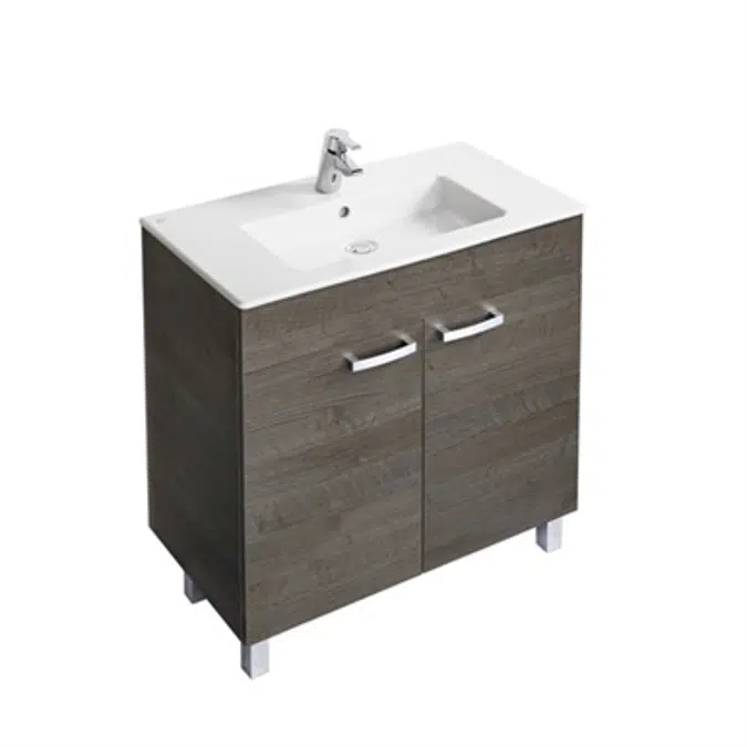 tempo 800mm vanity unit with 2 doors and legs