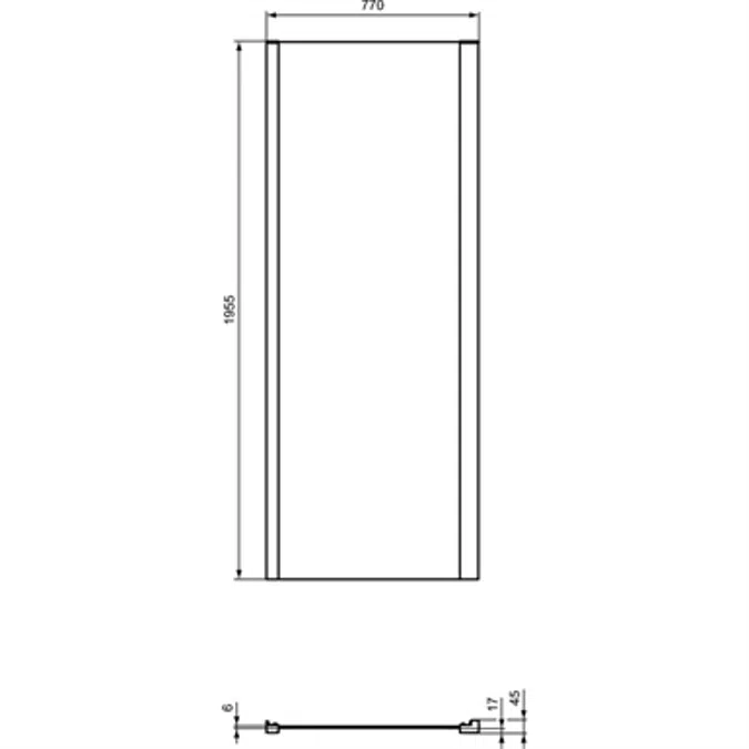 CONNECT 2 SIDE PANEL 80 CLEAR GLASS