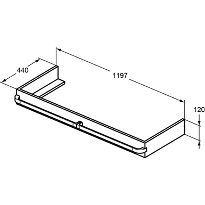 TONIC/TUR BSN SHELF 1200 GLS LGY