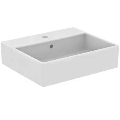 Image for I.LIFE B  Vessel 500x420x145 mm in white glossy finish, 1 tap hole, with overflow  Space saving basin