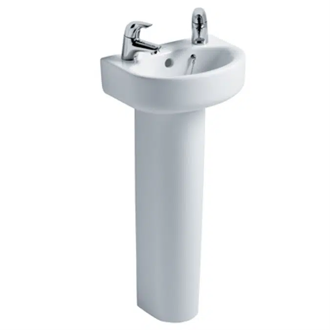 Concept Arc 35cm Hand Rinse Washbasin, 2 Taphole