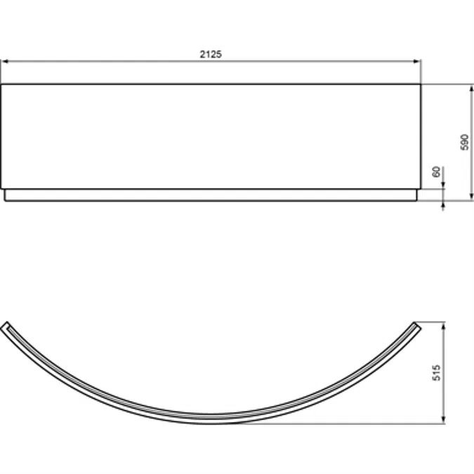 Frontschürze 1500 mm für Eck-Badewanne