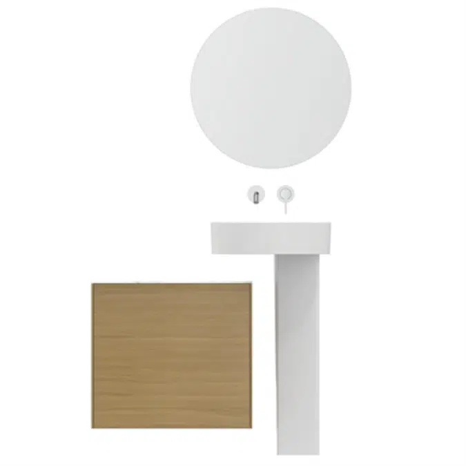 Conca BSN UN 60X37X55 1 DR+WTOP CTR CUT WHMT
