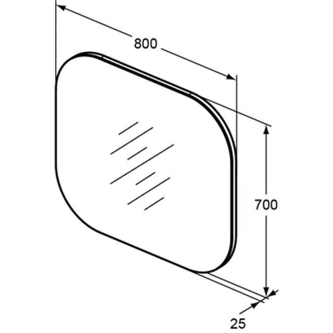 SOFTMOOD mirror 800x22mm