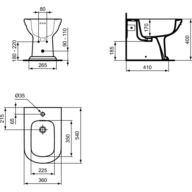 Calla Back to wall -  Bidet