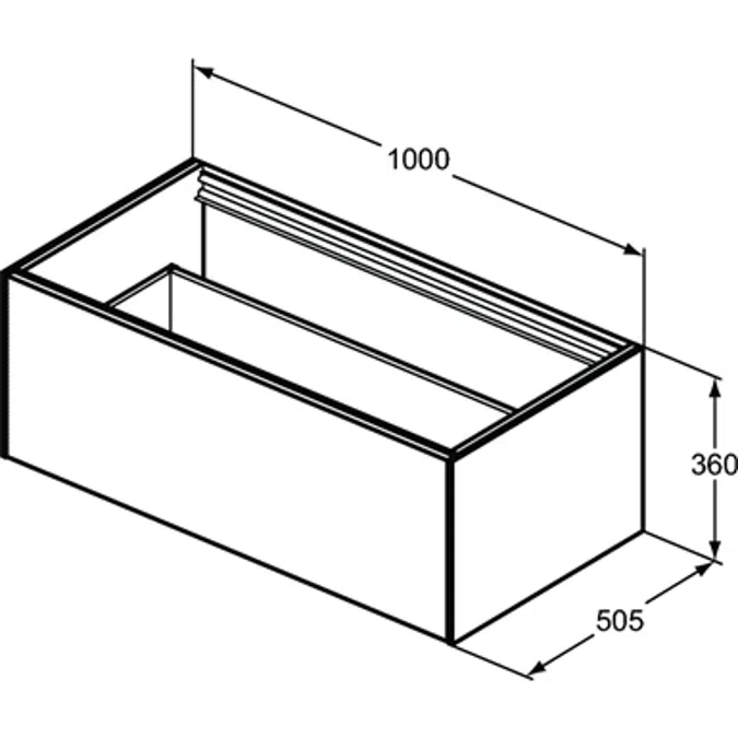 Conca BSN UN 100X50X37 1 DR NOWTOP WHMT