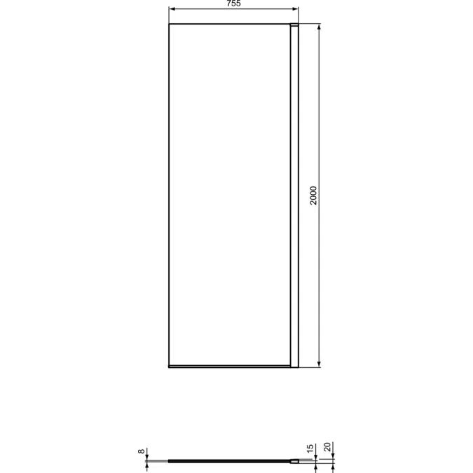 IS I.LIFE&nbsp; WALK-IN PANEL 800 BP BRT/SC