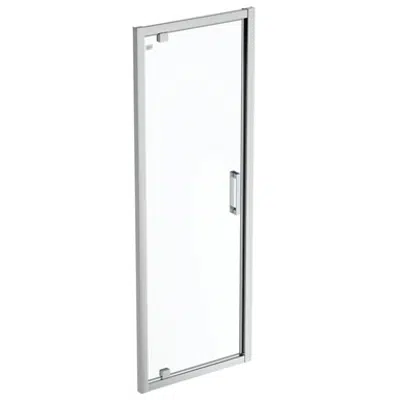 bild för CONNECT 2 PIVOT DOOR  76 CLEAR GLASS BRIGHT SILVER FINISH