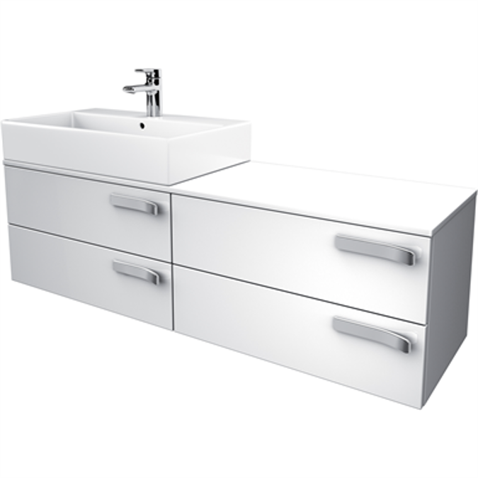 STRADA vanity unit 1400x420mm, 4 drawer