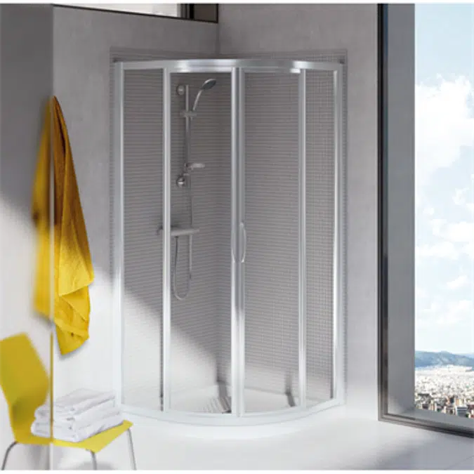 TIPICA R Cabine de douche 80 cm verre brossé Cincilla