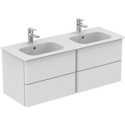 Image for SOFTMOOD double vanity unit 1200x440mm, 4 drawer