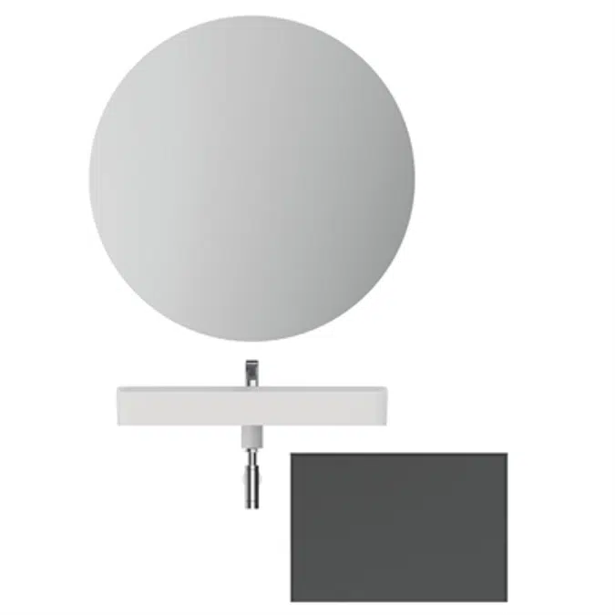Conca BSN UN 80X37X55 1 DR+WTOP CTR CUT WHMT