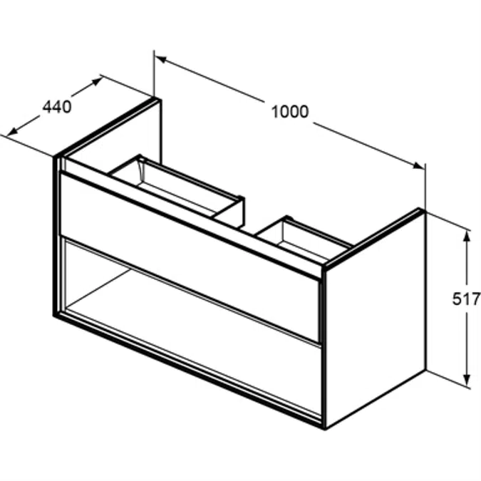 CONNECT AIR BSN UNIT 100X44 GWH&MLG 1 DRWR &OS