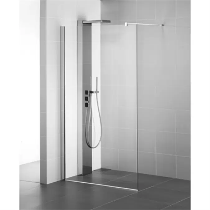 SYNERGY PANEL 1200 BRT/SIL WETROOM CLEAR