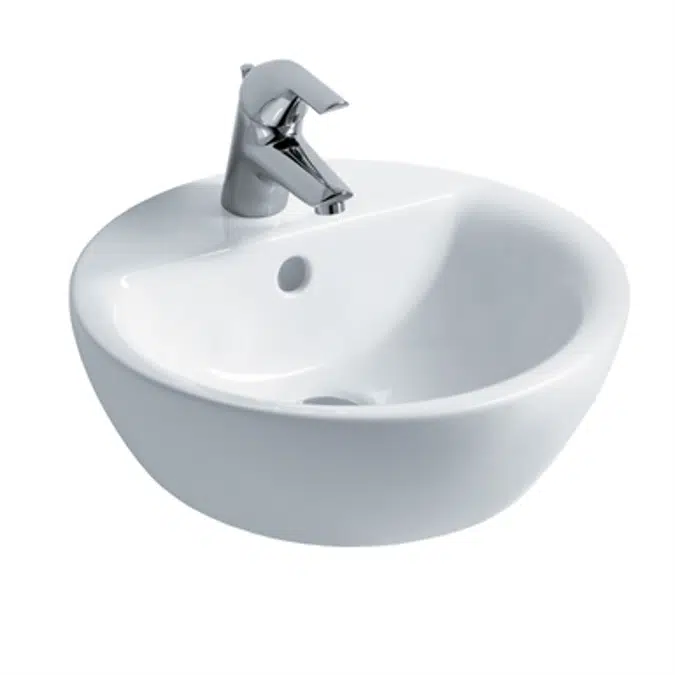Concept Sphere 43cm Vessel Washbasin, 1 Taphole