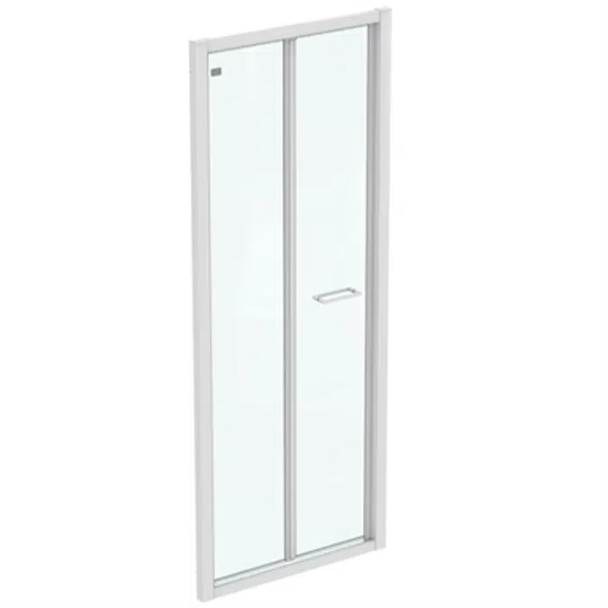 CONNECT 2 BIFOLD 80CM , DOOR WITHOUT HANDLE,  WHITE FRAME AND CLEAR GLASS