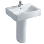 concept cube 60cm washbasin, pedestal or furniture 1 taphole