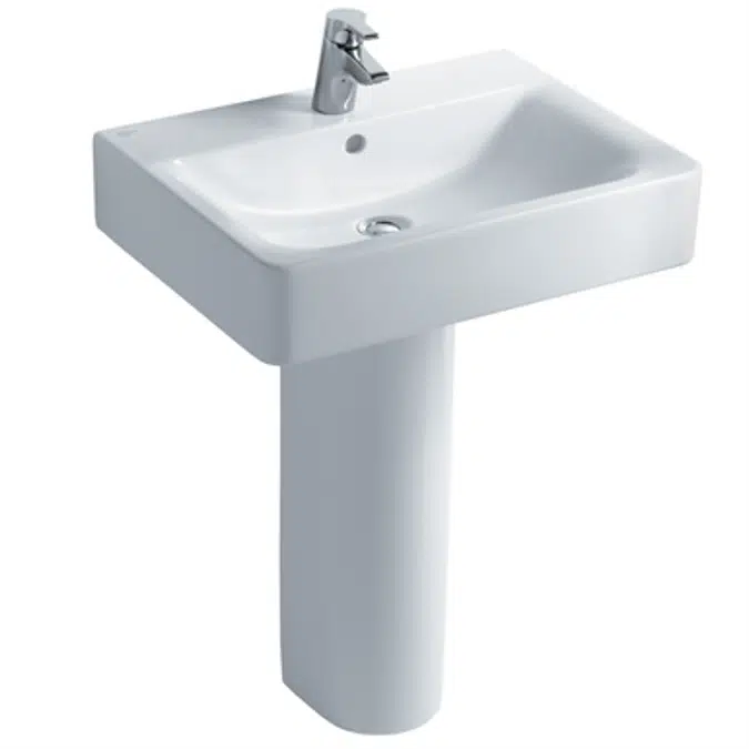 Concept Cube 60cm Washbasin, Pedestal or Furniture 1 Taphole