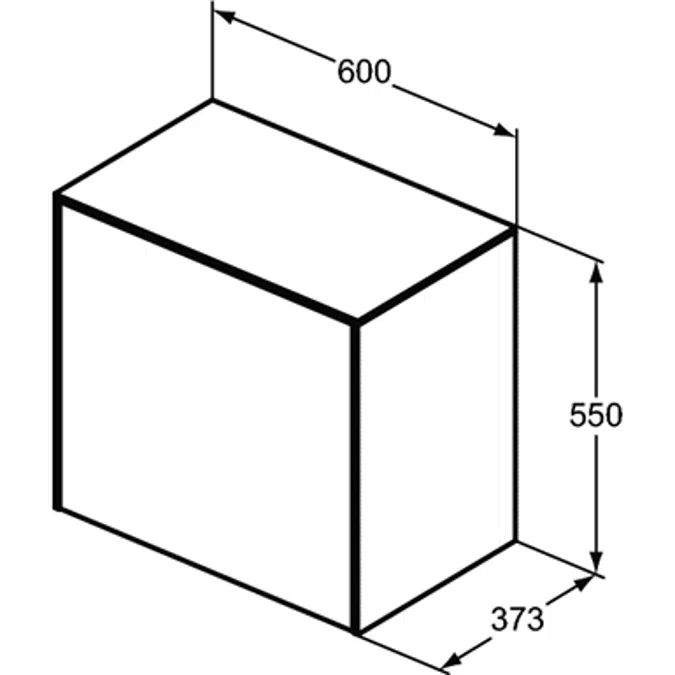 Conca BSN UN 60X37X55 1 DR+WTOP NOCUT  WHMT