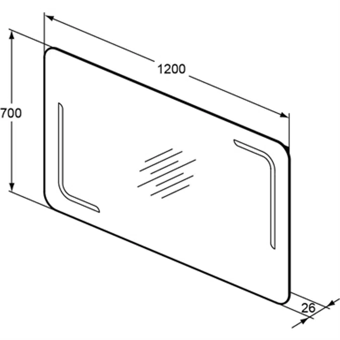 M+L MIRROR HIGH AMBIENT 120X70 63W 230V