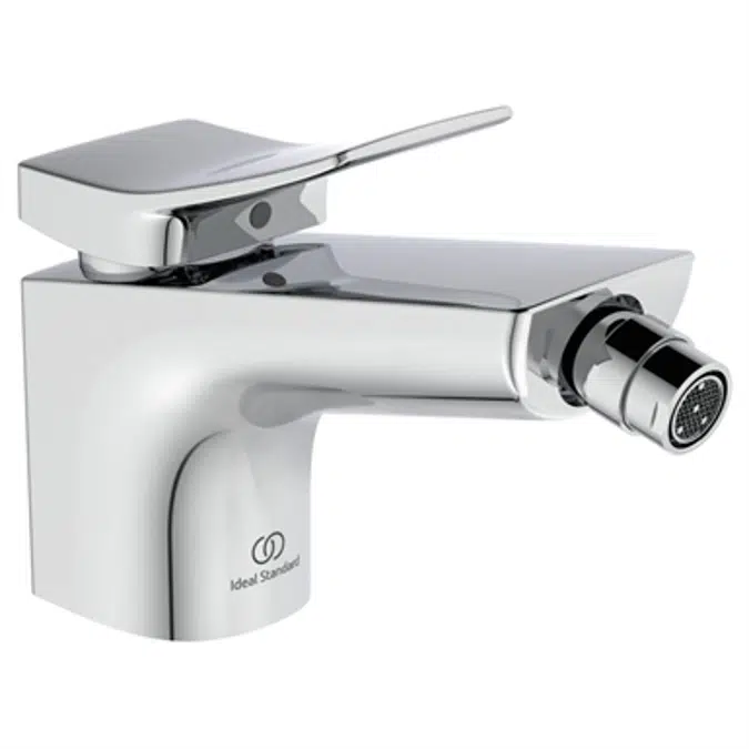 Conca - Single lever bidet mixer with pop up waste - 5 litres per minute Eco flow regulator fitted.
