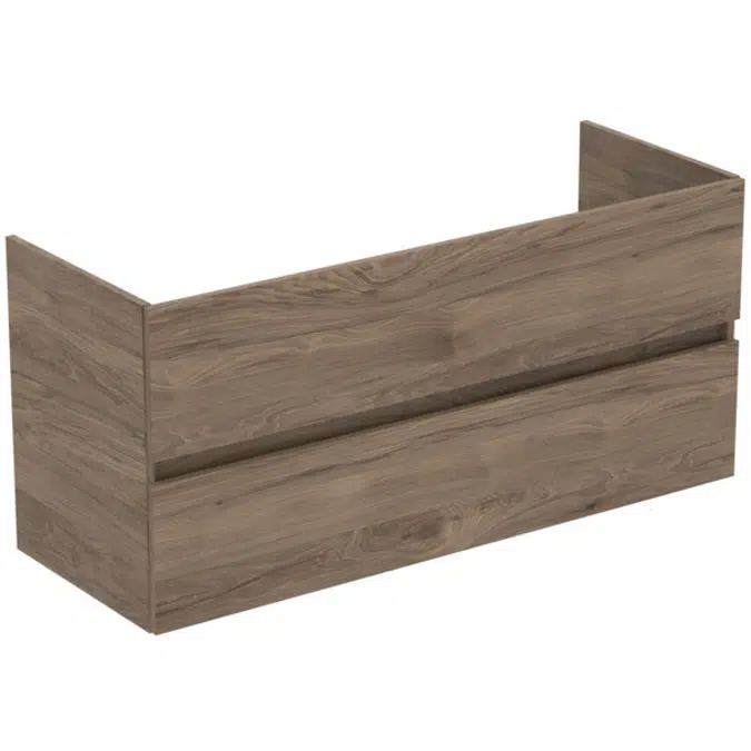 BASIN UNIT 120x44 2 DWS IN GLOSSY WHITE, MID GREY, NATURAL OAK, FLINT HICKORY