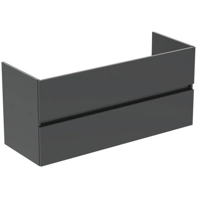 BASIN UNIT 120x44 2 DWS IN GLOSSY WHITE, MID GREY, NATURAL OAK, FLINT HICKORY